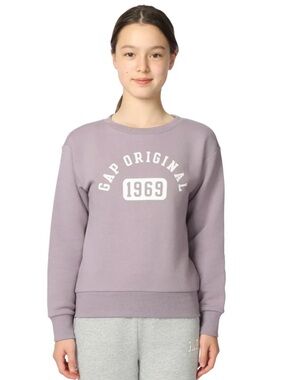 GAP Lavender Crewneck Sweatshirt with White Logo